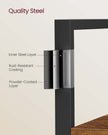 Bookcase – Metal – Rustic Brown and Ink Black – 14 Shelves, Industrial Style