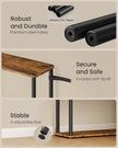 Six-Tier Storage Shelf – Engineered Wood – Rustic Brown and Ink Black – Quick Assembly