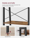4-Tier Ladder Shelf – Wood – Rustic Brown – Industrial Design for Versatile Storage