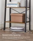 4-Tier Ladder Shelf – Wood – Rustic Brown – Industrial Design for Versatile Storage