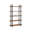 5-Layer Bookcase – Wood – Rustic Brown – Industrial Design with Easy Assembly