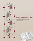 5-Tier Corner Shelf – Metal – Ebony Black – Rattan Effect Sides