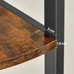 Corner Shelf – Wood and Metal – Rustic Brown and Black – 5-Tier Multipurpose Design