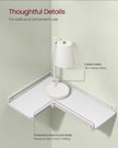 Set of 2 L-Shaped Floating Shelves – Wood – Cloud White – Industrial Style