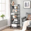 8-Tier Slim Shoe Rack – Metal – Black – Space-Saving Design for 16-24 Pairs of Shoes