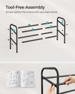 Expandable Shoe Rack – Metal – Ink Black – Adjustable 2-Tier Storage Solution