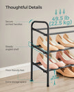 Expandable Shoe Rack – Metal – Ink Black – Adjustable and Free Standing