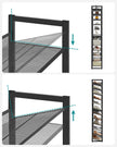 12-Tier Shoe Rack – Metal Mesh – Black – Stackable and Adjustable