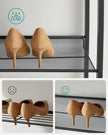 12-Tier Shoe Rack – Metal Mesh – Black – Stackable and Adjustable