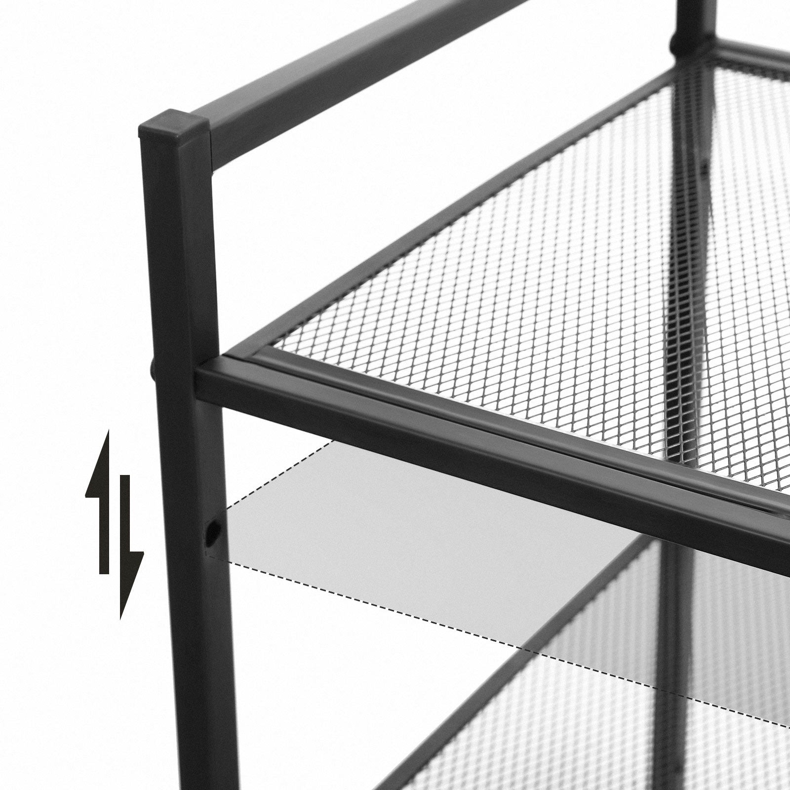 Shoe Rack – Metal – Black – 3-Tier Stackable Design for 9-12 Pairs of Shoes