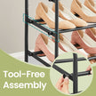 3-Tier Shoe Rack – Metal – Adjustable – Expandable Design