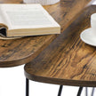 Nesting Side Tables – Wood and Metal – Rustic Brown and Black – Industrial Style