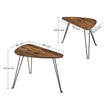 Nesting Side Tables – Wood and Metal – Rustic Brown and Black – Industrial Style