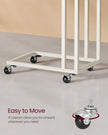 Side Table – Steel Frame – Greige and Black – Mobile Design with Easy Assembly