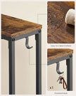 Slim Console Table – Wood – Rustic Brown and Ink Black – Charging Station and Easy Assembly