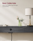 Slim Console Table – Wood – Charcoal Grey and Ink Black – Space-Saving with Charging Station