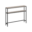 Console Table – Engineered Wood – Heather Greige and Ink Black – 2-Tier Design