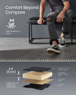 Ottoman Bench – Synthetic Leather – Ink Black – Max Load 300 kg, Mid-Century Modern