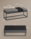 Ottoman Bench – Fabric – Dove Grey – Stylish End of Bed Seating