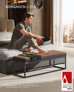Ottoman Bench – Wood – Walnut Brown – Stylish End of Bed Seating