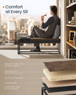 Ottoman Bench – Wood – Walnut Brown – Stylish End of Bed Seating