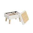 Storage Ottoman - 30L - Rubberwood, Foam, MDF - Padded Seat - Max Load 330 lb
