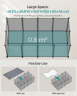 Pet Exercise Playpen – Metal – Grey – 20 Panels with Floor for Small Animals