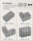 Pet Exercise Playpen – Metal – Grey – 20 Panels with Floor for Small Animals