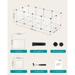 Pet Playpen – Metal – White – Adjustable DIY Enclosure with Floor