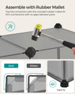 Pet Exercise Playpen – Metal – Grey – 20 Panels with Floor for Small Animals
