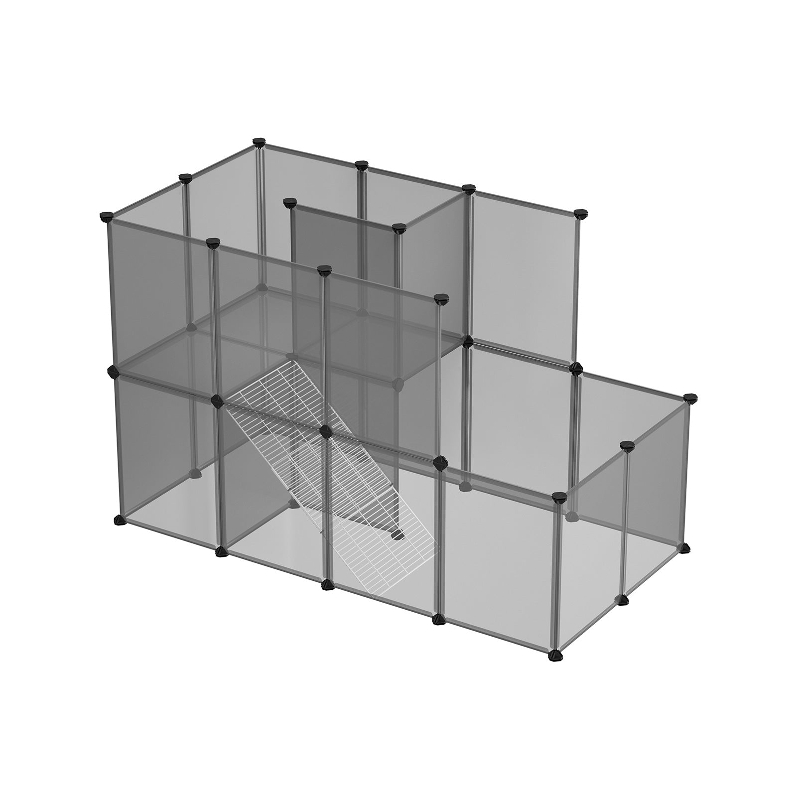 Plastic Modular Pet Playpen – Grey – DIY Design for Small Animals
