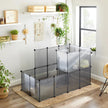 Plastic Modular Pet Playpen – Grey – DIY Design for Small Animals