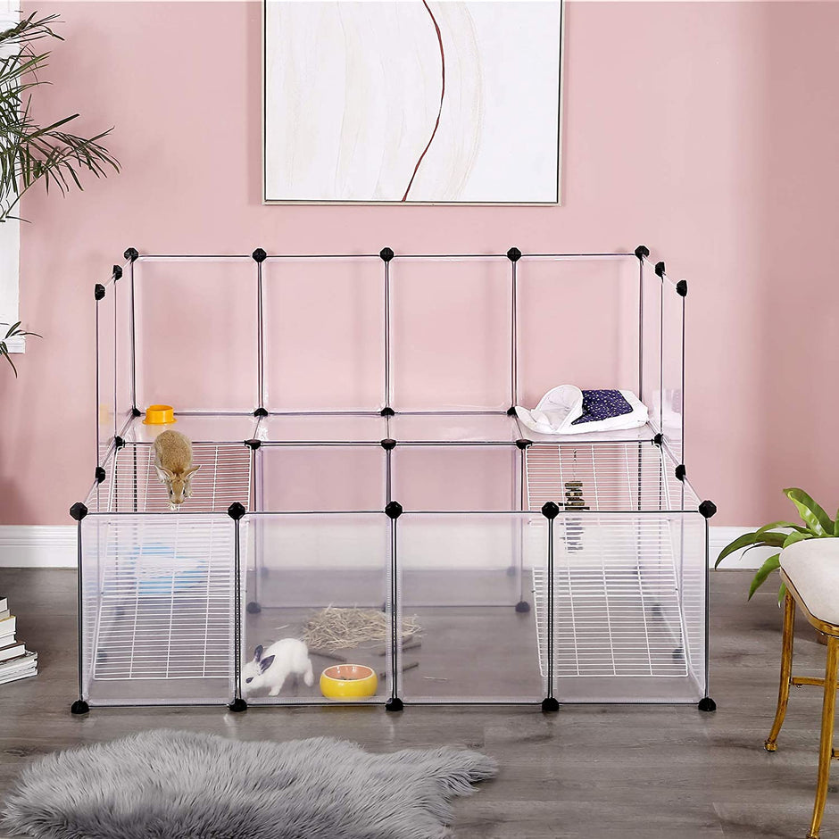 Pet Playpen – Plastic – White – DIY Design for Small Animals