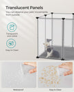 Pet Playpen – Metal – White – Adjustable DIY Enclosure with Floor
