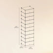 Modular Shoe Storage Shelf – Plastic – Rustic Brown – 10-Tier with Doors