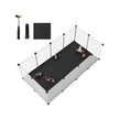 Pet Playpen – Oxford Fabric – White – Removable Floor Mat, Small Animal Enclosure 143 x 73 x 46 cm