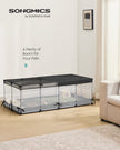 Small Animal Playpen - 144L - PP Plastic, Steel - Semi-Transparent Panels - Breathable Top