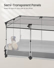 Small Animal Playpen - 144L - PP Plastic, Steel - Semi-Transparent Panels - Breathable Top