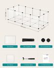Pet Playpen – Metal – White – DIY Adjustable 20-Panel Enclosure for Small Animals