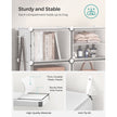 Shoe Rack – Plastic and Steel – White and Black – 6-Slot Modular Design with Doors