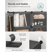 Modular Shoe Storage Cabinet – Plastic and Steel – Black – 8-Slot with Doors