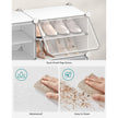 Modular Shoe Storage Cabinet – Plastic and Steel – White – 8-Slot Design with Doors