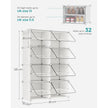 Modular Shoe Storage Cabinet – Plastic and Steel – White – 8-Slot Design with Doors
