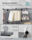 Modular Shoe Rack – Steel and Plastic – Slate Grey – 10-Slot Design with Doors