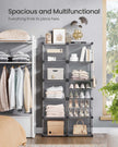 Modular Shoe Rack – Steel and Plastic – Slate Grey – 10-Slot Design with Doors