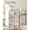 Modular Storage Organiser Unit – Steel Frame and Plastic Panels – White – 10 Slots with Doors