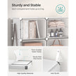Modular Storage Organiser Unit – Steel Frame and Plastic Panels – White – 10 Slots with Doors