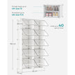 Modular Storage Organiser Unit – Steel Frame and Plastic Panels – White – 10 Slots with Doors