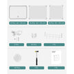 Modular Storage Organiser Unit – Steel Frame and Plastic Panels – White – 10 Slots with Doors