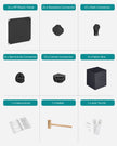 Cube Storage Unit – Non-Woven Fabric – Black and Grey – Customisable Shape with Storage Boxes